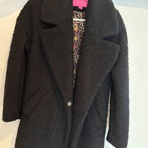 Betsey Johnson Black Teddy Jacket